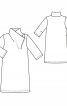 Сукня трикотажна з високим коміром - фото 3