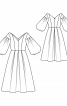 Сукня з широкими вирізами і пишними рукавами - фото 3