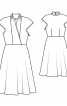 Сукня із суцільнокроєними рукавами і відрізною спідницею - фото 3