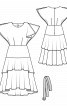 Платье с асимметричной двухярусной юбкой - фото 3