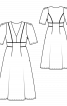Платье миди с широким вшивным поясом - фото 3