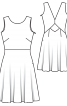 Сукня відрізна з вирізами на спинці - фото 3