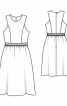 Отрезное платье с декоративным поясом - фото 3