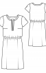 Платье прямого кроя с кулиской на талии - фото 3