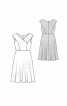 Платье отрезное с фигурным поясом - фото 3