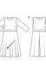 Сукня відрізна із зустрічною складкою на спідниці - фото 6