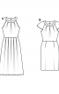 Сукня-футляр з короткими рукавами реглан - фото 4