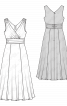 Сукня максі з драпірованим вшивним поясом - фото 3