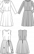 Сукня атласна з відкладним коміром - фото 3