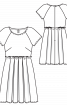 Сукня з рукавами реглан і спідницею зі складками - фото 3