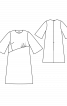 Платье свободного кроя с расклешенными рукавами - фото 3
