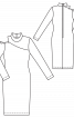 Сукня вузького крою з вирізом на плечі - фото 3