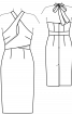 Сукня вузького крою з бретеллю-петлею - фото 3