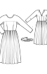 Сукня відрізна з рукавами кімоно - фото 2