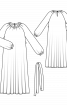 Платье макси с рукавами реглан и поясом - фото 3