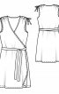 Платье трикотажное с кулисками на плечах - фото 3
