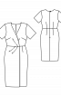 Платье узкого кроя с эффектом запаха - фото 3