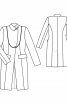 Пальто приталеного силуету з пластроном - фото 3