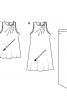 Сукня коротка А-силуету з широким шарфом - фото 4
