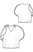 Блузка с цельнокроеными рукавами-воланами - фото 3