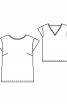 Блузка прямого кроя с вырезом на спинке - фото 3