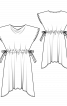 Сукня трикотажна з асиметричною спідницею - фото 3