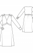 Платье приталенного кроя с V-образным вырезом - фото 3