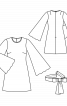 Сукня приталеного силуету з розкльошеними рукавами - фото 3