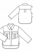 Блуза-жакет прямого крою з укороченими рукавами - фото 3
