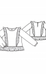 Трикотажный пуловер с шелковыми оборками - фото 3