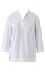 Блуза просторного кроя с застежкой поло - фото 2