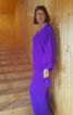 Шовковий костюм  кольору  "Королівский пурпур" - фото 2