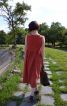 Теракотова сукня з мусліну - фото 7