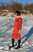Вельветова сукня шифт - фото 3