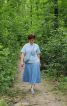 Спідниця з широкою кокеткою. Total blue look. - фото 6
