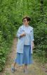 Спідниця з широкою кокеткою. Total blue look. - фото 7