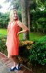 Помаранчева сукня зі шнурівкою - фото 7