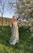 Сукня довга силуету ампір з широкими рукавами - фото 3