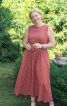 Коричневе у білий горошок або сукня під сумочку - фото 4